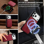 For iPhone 18 Pro / 17 Pro LC.IMEEKE L6 Series Zipper Card Bag MagSafe Magnetic Phone Case(Red)