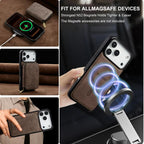 For iPhone 18 Pro / 17 Pro LC.IMEEKE L6 Series Zipper Card Bag MagSafe Magnetic Phone Case(Coffee)