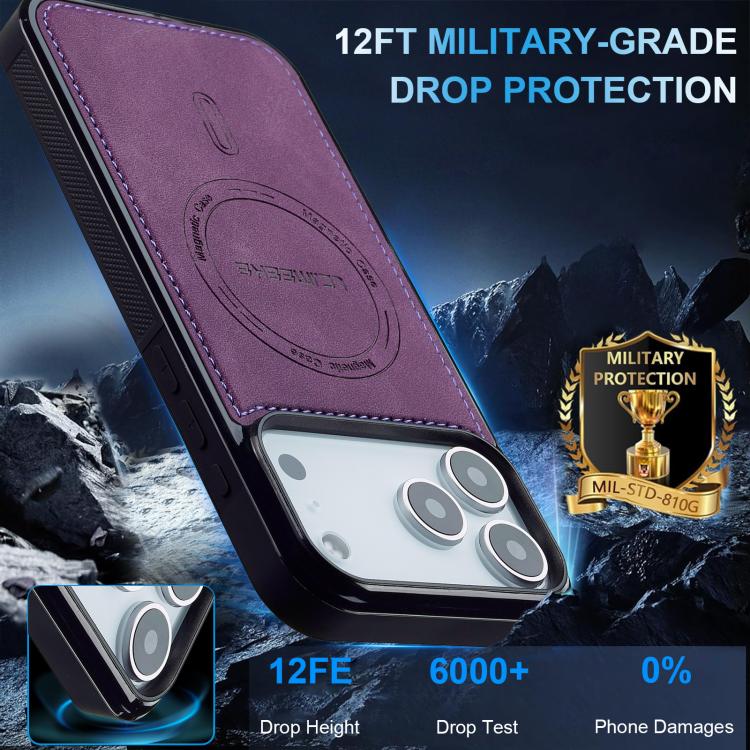 For iPhone 18 Pro / 17 Pro LC.IMEEKE L6 Series MagSafe Magnetic Phone Case(Purple)