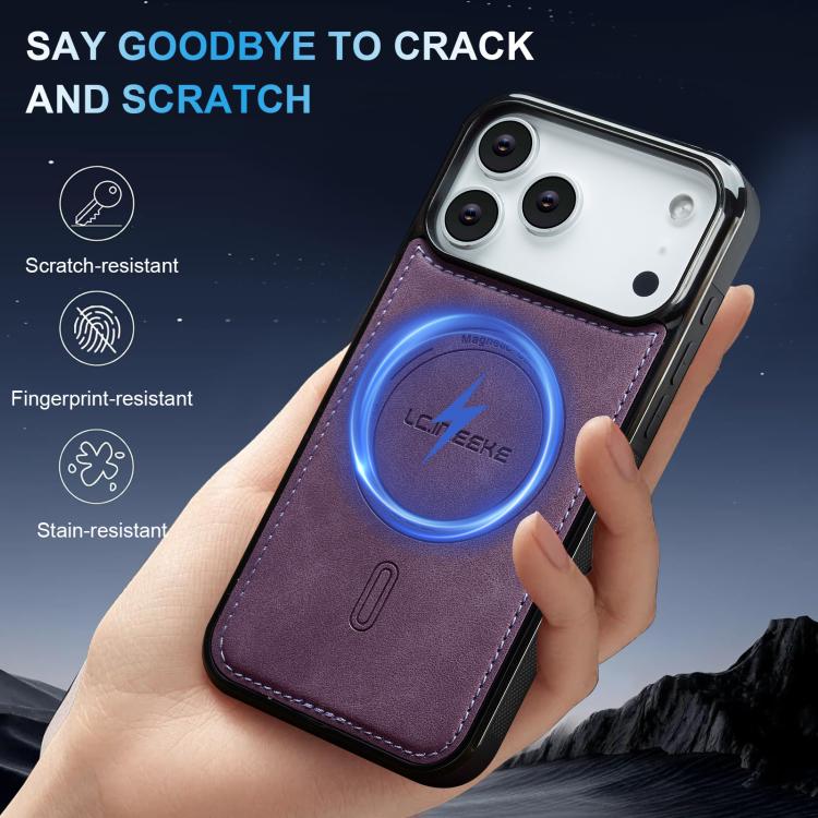 For iPhone 18 Pro / 17 Pro LC.IMEEKE L6 Series MagSafe Magnetic Phone Case(Purple)
