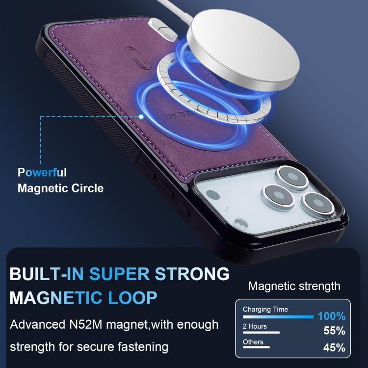 For iPhone 18 Pro / 17 Pro LC.IMEEKE L6 Series MagSafe Magnetic Phone Case(Purple)