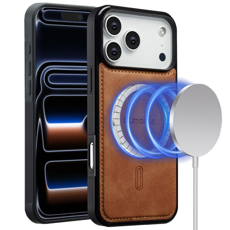 For iPhone 18 Pro / 17 Pro LC.IMEEKE L6 Series MagSafe Magnetic Phone Case(Brown)