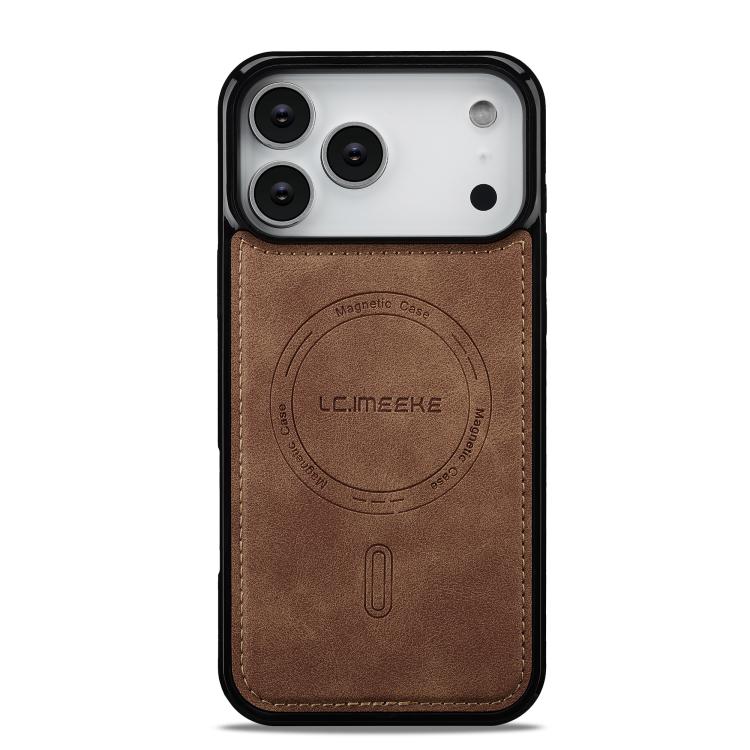 For iPhone 18 Pro / 17 Pro LC.IMEEKE L6 Series MagSafe Magnetic Phone Case(Brown)