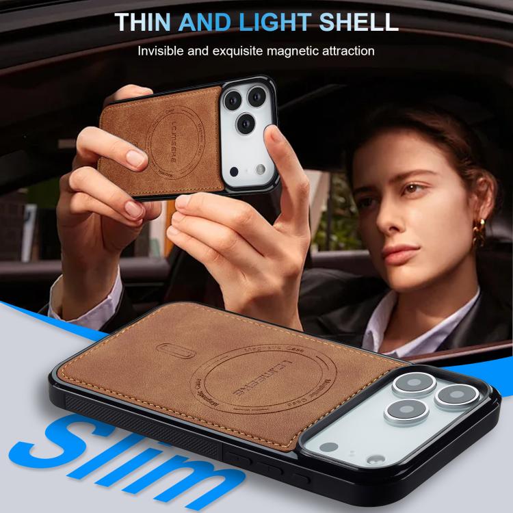 For iPhone 18 Pro / 17 Pro LC.IMEEKE L6 Series MagSafe Magnetic Phone Case(Brown)