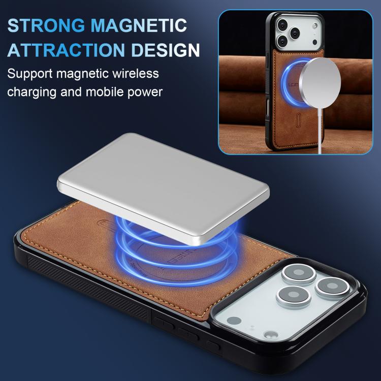 For iPhone 18 Pro / 17 Pro LC.IMEEKE L6 Series MagSafe Magnetic Phone Case(Brown)