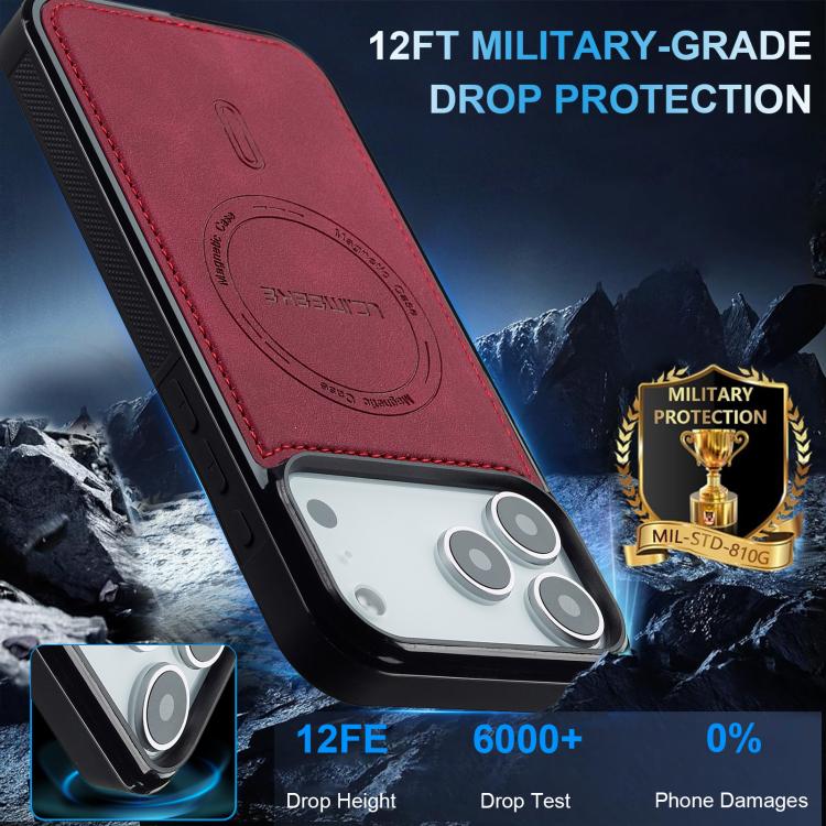 For iPhone 18 Pro / 17 Pro LC.IMEEKE L6 Series MagSafe Magnetic Phone Case(Red)