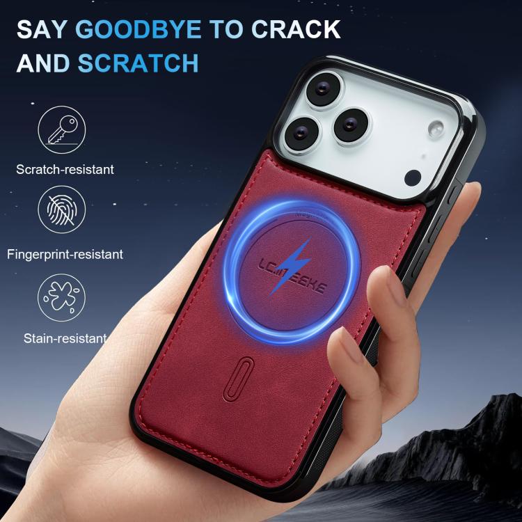 For iPhone 18 Pro / 17 Pro LC.IMEEKE L6 Series MagSafe Magnetic Phone Case(Red)