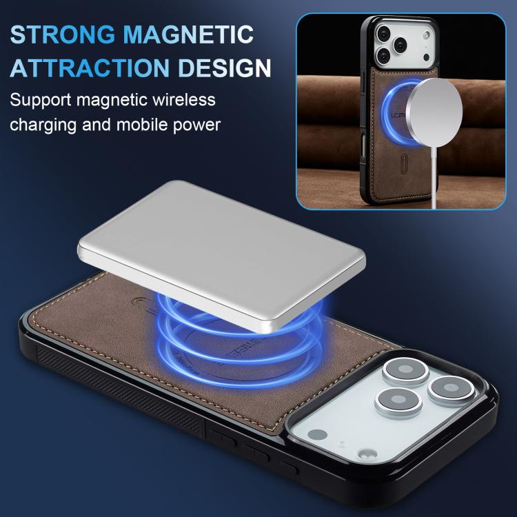 For iPhone 18 Pro / 17 Pro LC.IMEEKE L6 Series MagSafe Magnetic Phone Case(Coffee)