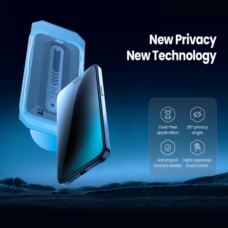 For iPhone 18 Pro NILLKIN Guardian Full Coverage Privacy Tempered Glass Film with Dust-free Cabin