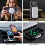 For iPhone 18 Pro JEEHOOD J10 Flip Card Bag MagSafe Split RFID Leather Phone Case(Purple)