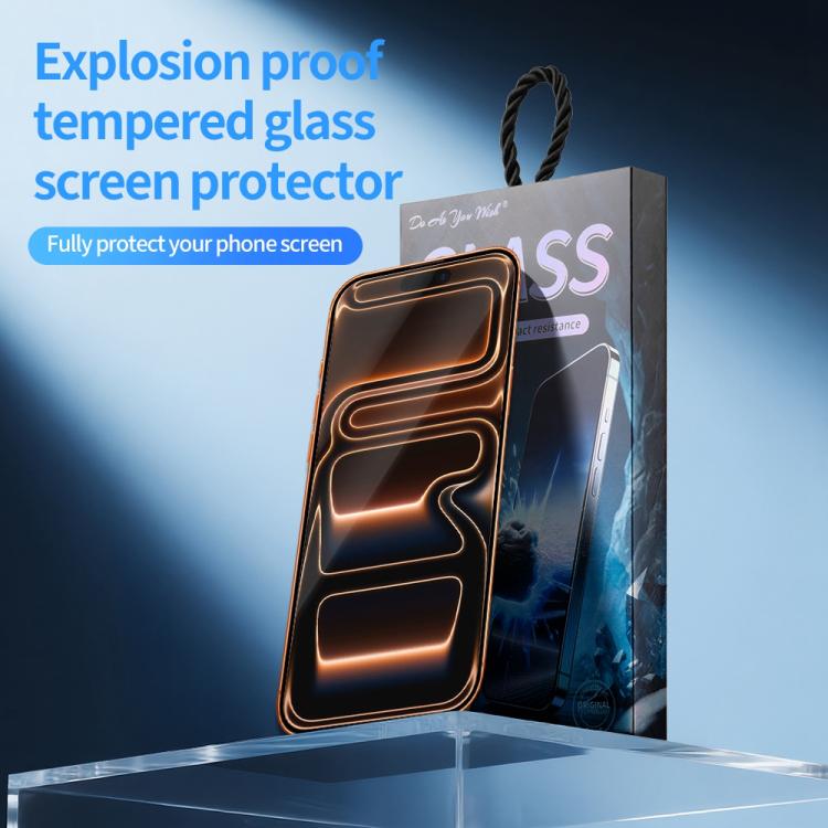 For iPhone 18 Pro / 17 Pro Do As You Wish Silk Screen Printed HD Tempered Glass Film(Black)