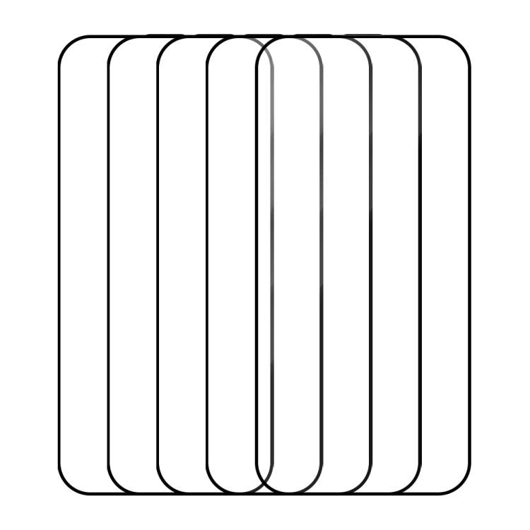 For iPhone 18 Pro / 17 Pro 5pcs / Pack Do As You Wish Silk Screen Printed HD Tempered Glass Film(Black)