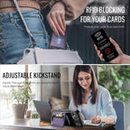 For iPhone 18 Pro JEEHOOD J12 Exquisite RFID MagSafe Zipper Card Bag Phone Case(Purple)