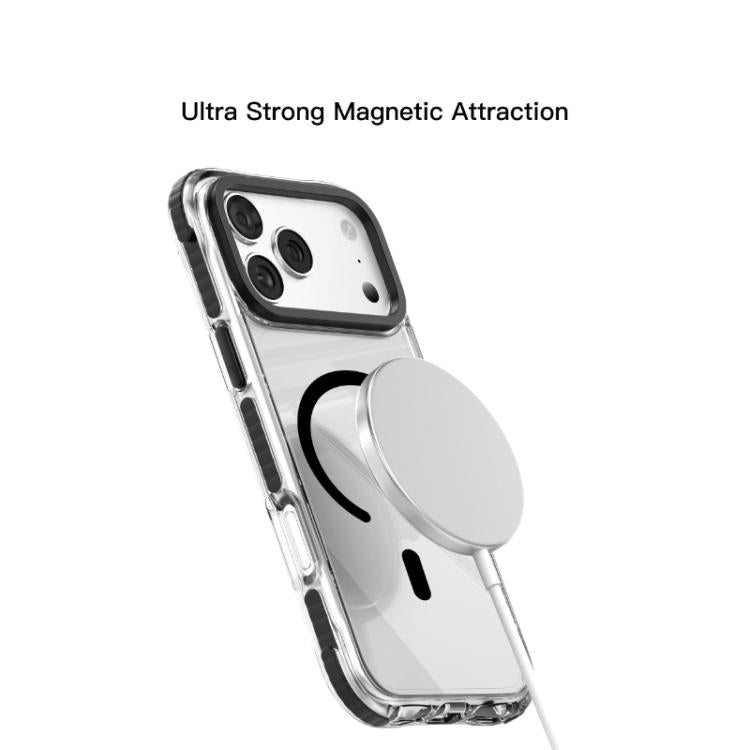For iPhone 18 Pro / 17 Pro Mutural Transparent Color Series PC+TPU Magnetic MagSafe Phone Case(White)
