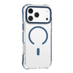 For iPhone 18 Pro / 17 Pro Mutural Transparent Color Series PC+TPU Magnetic MagSafe Phone Case(Dark Blue)