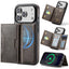 For iPhone 18 Pro / 17 Pro MAGKING K4 Series MagSafe RFID Tri-fold Card Bag Detachable Phone Case(Coffee)
