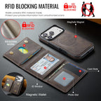 For iPhone 18 Pro / 17 Pro MAGKING K4 Series MagSafe RFID Tri-fold Card Bag Detachable Phone Case(Coffee)
