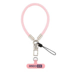 XDcase Anti-Lost Phone Wrist Lanyard with Metal Buckle & Gasket, Length: 18.9cm(Pink White)