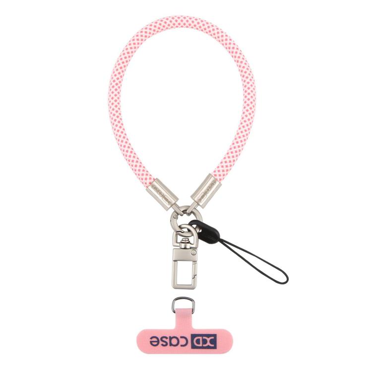 XDcase Anti-Lost Phone Wrist Lanyard with Metal Buckle & Gasket, Length: 18.9cm(Pink White)