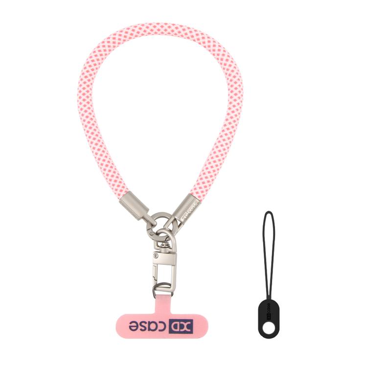 XDcase Anti-Lost Phone Wrist Lanyard with Metal Buckle & Gasket, Length: 18.9cm(Pink White)