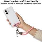XDcase Anti-Lost Phone Wrist Lanyard with Metal Buckle & Gasket, Length: 18.9cm(Pink White)