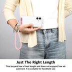 XDcase Anti-Lost Phone Wrist Lanyard with Metal Buckle & Gasket, Length: 18.9cm(Pink White)