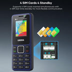UNIWA MS001 Keypad Phone, 1.77 inch Spreadtrum SC6531CA, Network: 2G, 4 SIM 4 Standby, 21 Keys, Plug:US Plug(Black)