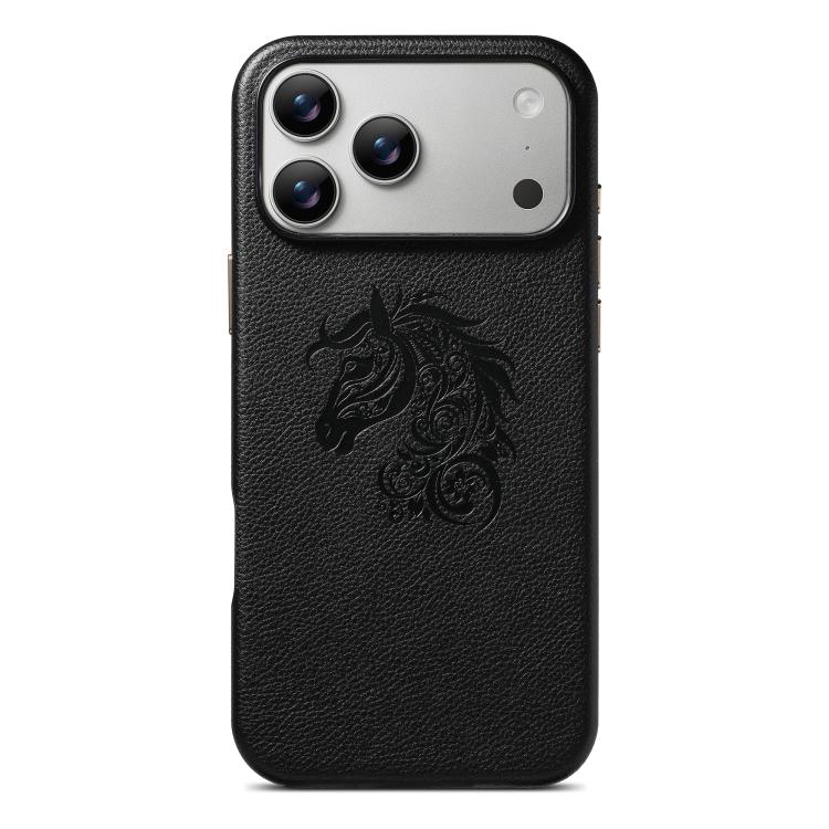 For iPhone 18 Pro / 17 Pro ESEBLE B1 Five Flowered Horse Phone Case(Black)