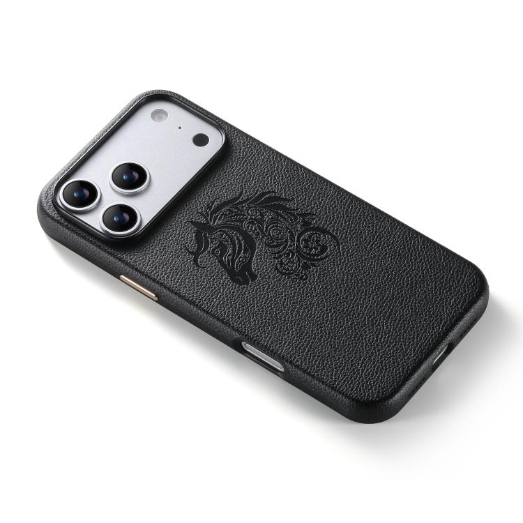 For iPhone 18 Pro / 17 Pro ESEBLE B1 Five Flowered Horse Phone Case(Black)