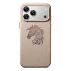 For iPhone 18 Pro / 17 Pro ESEBLE B1 Five Flowered Horse Phone Case(Khaki)