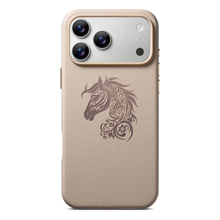 For iPhone 18 Pro / 17 Pro ESEBLE B1 Five Flowered Horse Phone Case(Khaki)
