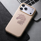 For iPhone 18 Pro / 17 Pro ESEBLE B1 Five Flowered Horse Phone Case(Khaki)
