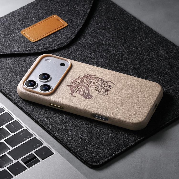 For iPhone 18 Pro / 17 Pro ESEBLE B1 Five Flowered Horse Phone Case(Khaki)