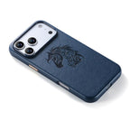 For iPhone 18 Pro / 17 Pro ESEBLE B1 Five Flowered Horse Phone Case(Navy Blue)