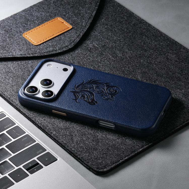 For iPhone 18 Pro / 17 Pro ESEBLE B1 Five Flowered Horse Phone Case(Navy Blue)