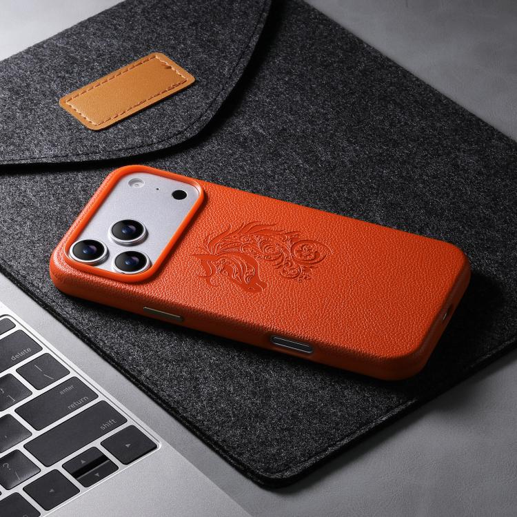 For iPhone 18 Pro / 17 Pro ESEBLE B1 Five Flowered Horse Phone Case(Orange)
