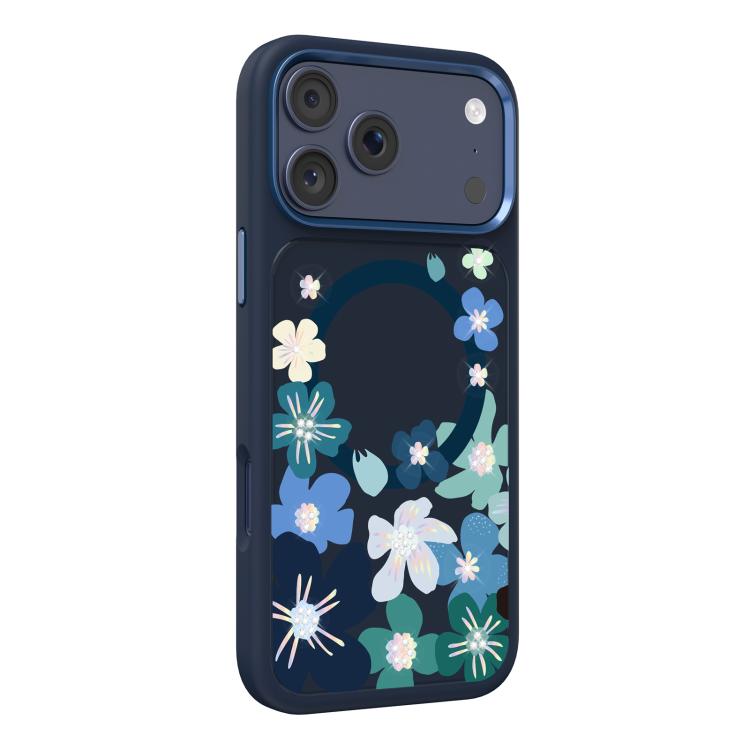 For iPhone 18 Pro / 17 Pro Mutural Flora Story Series Magnetic Phone Case(Midnight Blooms)