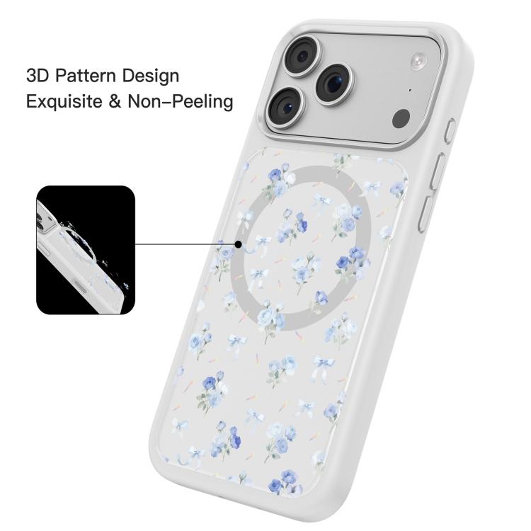 For iPhone 18 Pro / 17 Pro Mutural Flora Story Series Magnetic Phone Case(White Romantic)