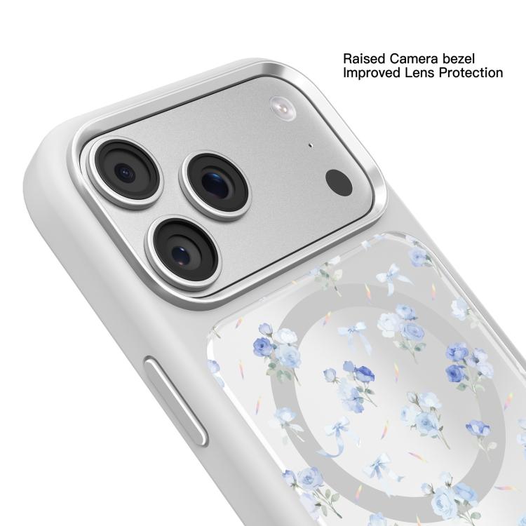 For iPhone 18 Pro / 17 Pro Mutural Flora Story Series Magnetic Phone Case(White Romantic)