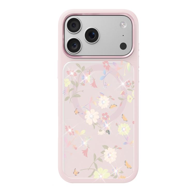 For iPhone 18 Pro / 17 Pro Mutural Flora Story Series Magnetic Phone Case(Pink Blooms)