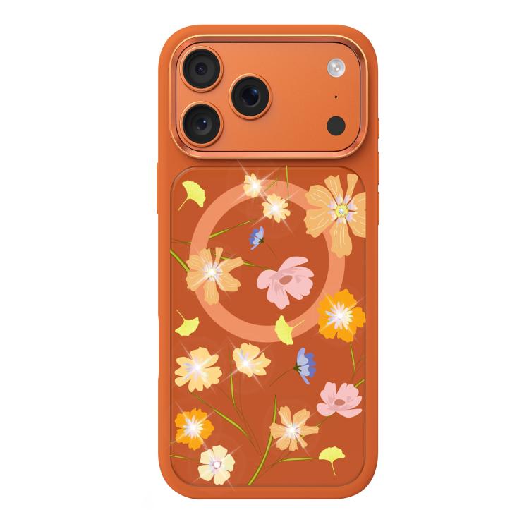 For iPhone 18 Pro / 17 Pro Mutural Flora Story Series Magnetic Phone Case(Bright Orange)