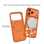 For iPhone 18 Pro / 17 Pro Mutural Flora Story Series Magnetic Phone Case(Bright Orange)