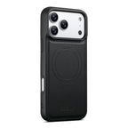 For iPhone 18 Pro / 17 Pro ESEBLE E6 Vegan Leather Detachable Card Holder Magnetic RFID Phone Case(Black)