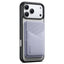 For iPhone 18 Pro / 17 Pro ESEBLE E6 Vegan Leather Detachable Card Holder Magnetic RFID Phone Case(White Purple)