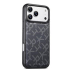 For iPhone 18 Pro / 17 Pro ESEBLE E5 Letter Pattern Detachable Card Holder Magnetic RFID Phone Case(Black)