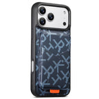 For iPhone 18 Pro / 17 Pro ESEBLE E5 Letter Pattern Detachable Card Holder Magnetic RFID Phone Case(Blue)