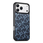 For iPhone 18 Pro / 17 Pro ESEBLE E5 Letter Pattern Detachable Card Holder Magnetic RFID Phone Case(Blue)