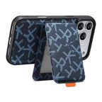 For iPhone 18 Pro / 17 Pro ESEBLE E5 Letter Pattern Detachable Card Holder Magnetic RFID Phone Case(Blue)