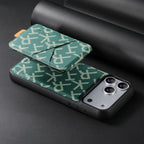 For iPhone 18 Pro / 17 Pro ESEBLE E5 Letter Pattern Detachable Card Holder Magnetic RFID Phone Case(Green)