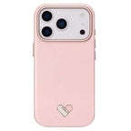 For iPhone 18 Pro / 17 Pro YOYOISLES Heart Island Series Electroplated PC Hybrid PU Phone Case(Pink)